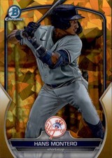 2023 Bowman Draft Sapphire Edition #BDC-12 Hans Montero Gold Refractor #/50