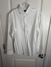 Hart Schaffner Marx Men s Dress Shirt Size Medium White Business Formal City