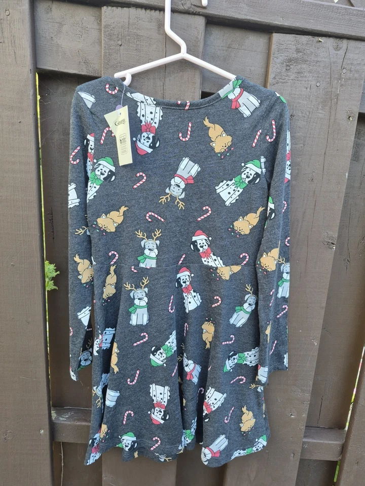 Vestido George Niñas Manga Larga Dálmata Invierno Talla XS 4-5 NUEVO CON ETIQUETAS Foto 2 de 4