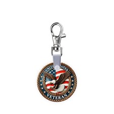 US Veteran Patriotic Smart CodeClip Keychain Digital Badge Buddy