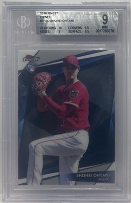 Topps Finest 2018 Topps Finest Firsts Shohei Ohtani Rookie #FF-SO BGS 9 Angels