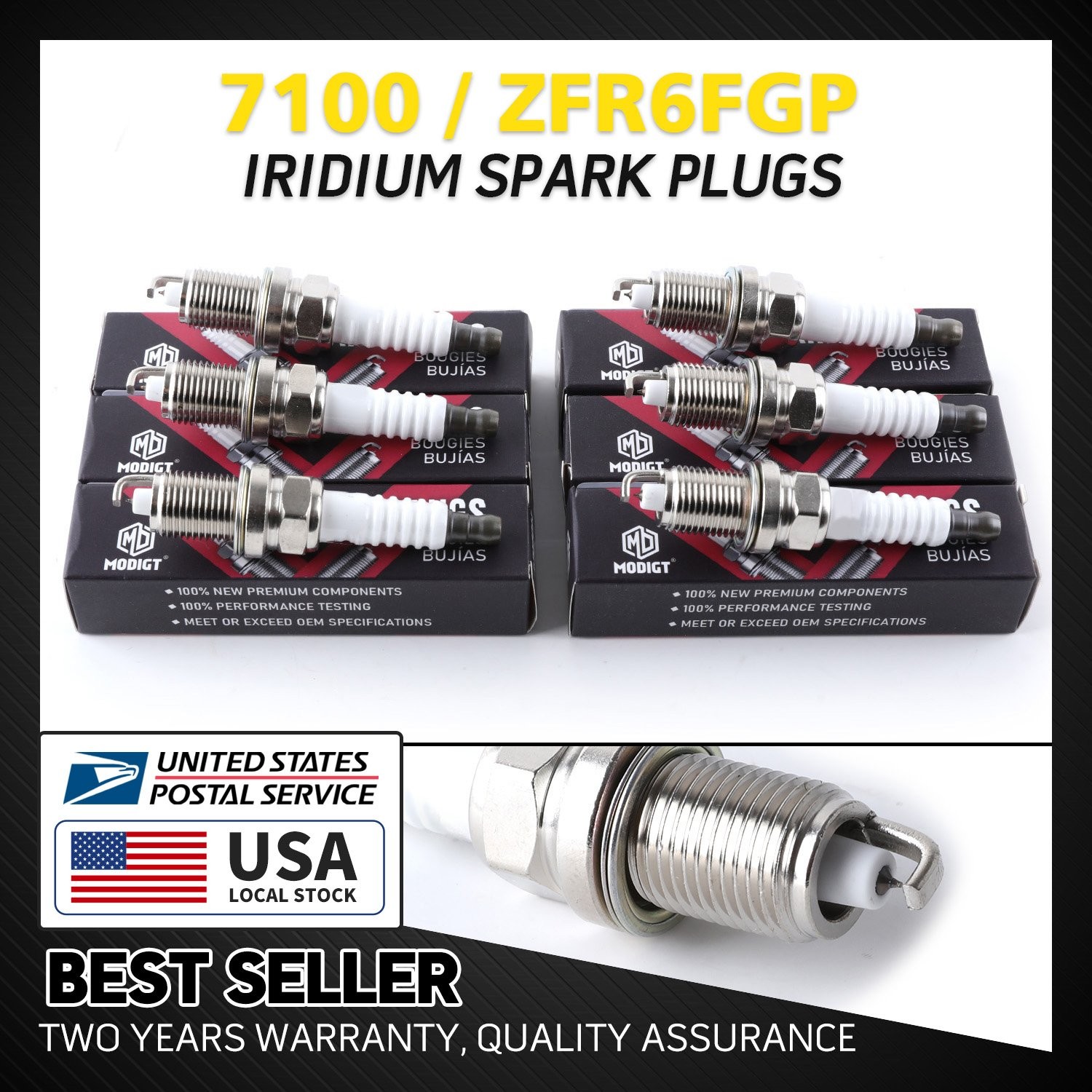 6 For NGK 7100 Laser Iridium Spark Plugs #ZFR6FGP For Dodge Ram 1500 3.7L V6