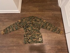 USMC Woodland MARPAT FROG Inclement Combat Shirt top Small Regular Military