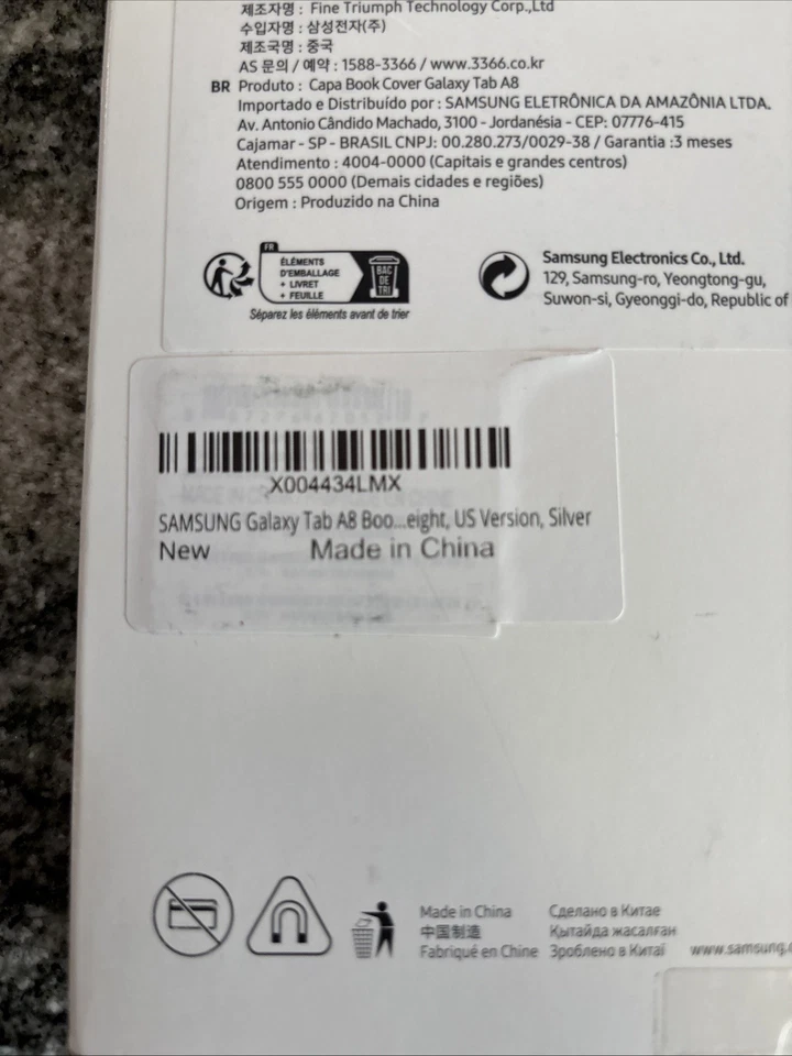 Samsung Book Cover for Samsung Galaxy Tab A8 - Silver - Image 3 of 3