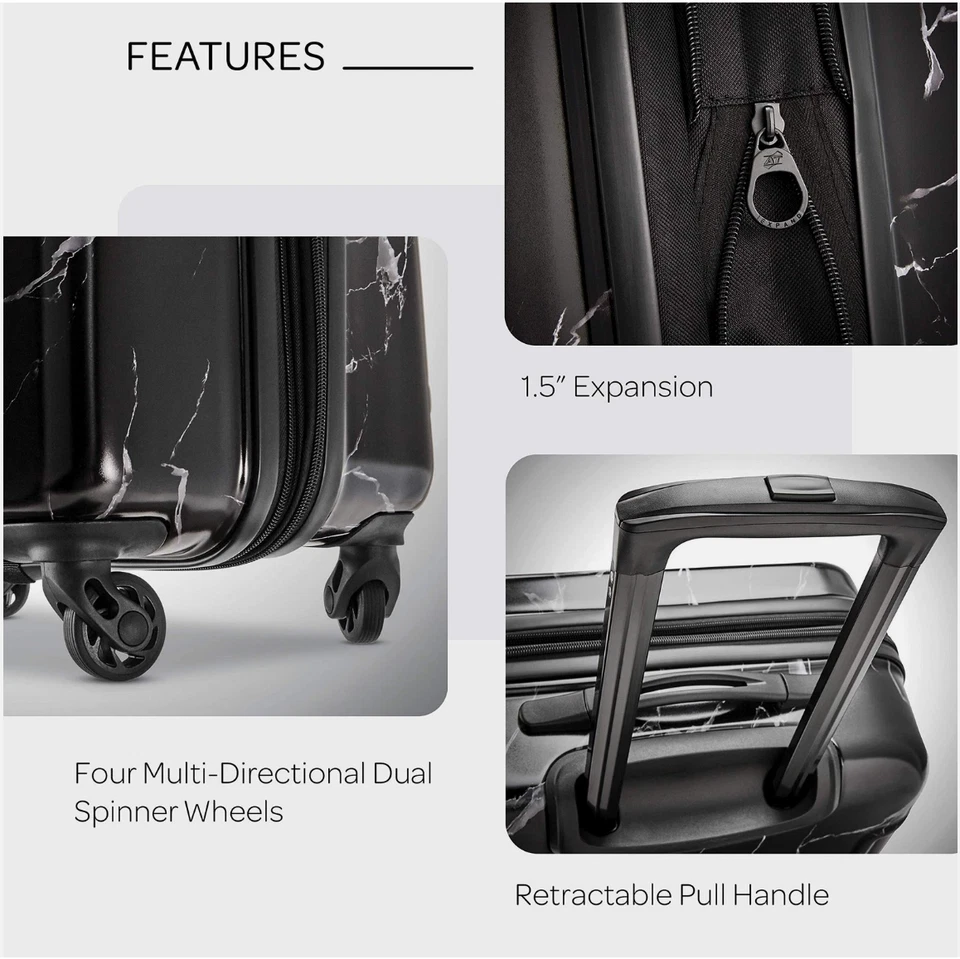 American Tourister Moonlight Hardside Expandable Luggage set ,3-Piece (21/24/28) - Image 3 of 4