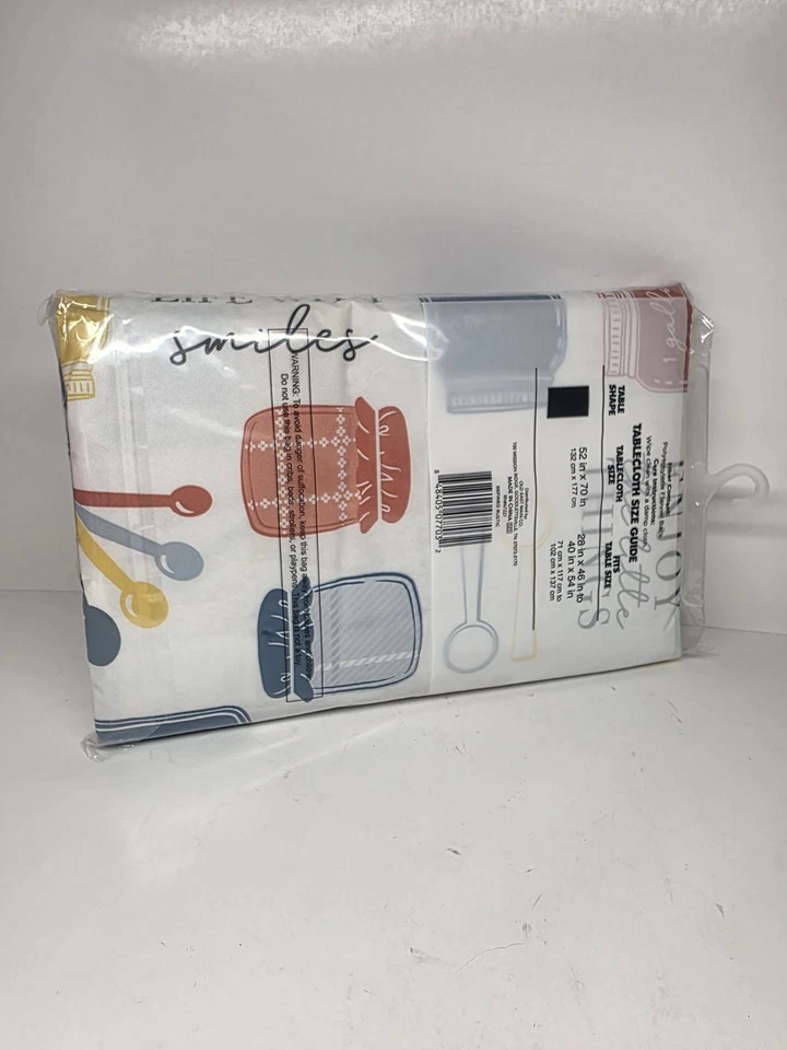 Mantel de vinilo True Living con respaldo de franela 52" X 70" Enjoy The Little Things Foto 3 de 4