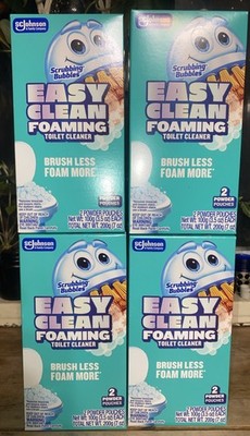 4 Boxes = 8 Easy Clean Foaming Toilet Bowl Cleaner, Easy Drop in Powder Pouches