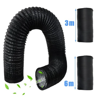 SANHESHUN Ø 150mm Abluftschlauch Lüftungsschlauch Aluflexrohr PVC flexibel 3/5/6m Schlauch