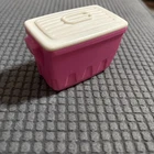 Vtg 90s Barbie Doll Cooler Picnic Camping Cooler Barbie Doll Hot Pink Ice Chest