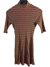 Reformation Jeans Mod Sweater Dress In Gabriel Stripe Size Medium 70s 80s