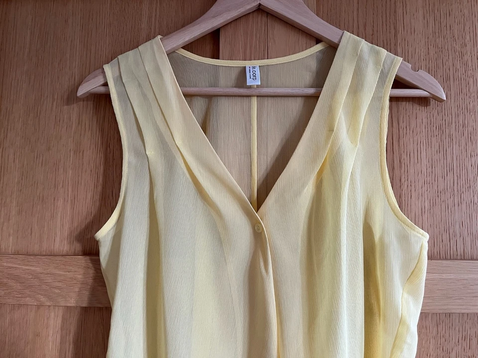 NEW ESPRIT Sleeveless Top Yellow Size UK 10 - Image 2 of 4