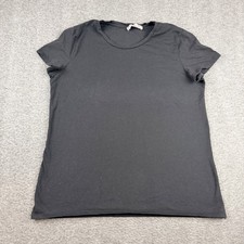 Juicy Couture Black Short Sleeve Crew Neck T-Shirt Women's Size XL Made in USA