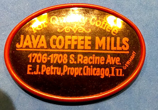 (Pgasteelers1) Advertising Mirror Il. Chicago Java Coffee Mills 🌠made Germany