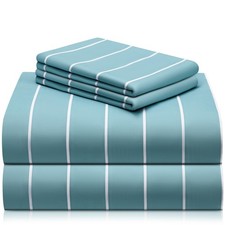 LuxClub 4 PC Queen Size Sheet Set Bed Sheets, Breathable Luxury, Deep Pockets 18