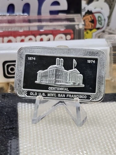 1973 Pioneer Mint Old US Mint San Francisco 1oz Silver Bar Rare .999 CA ounce