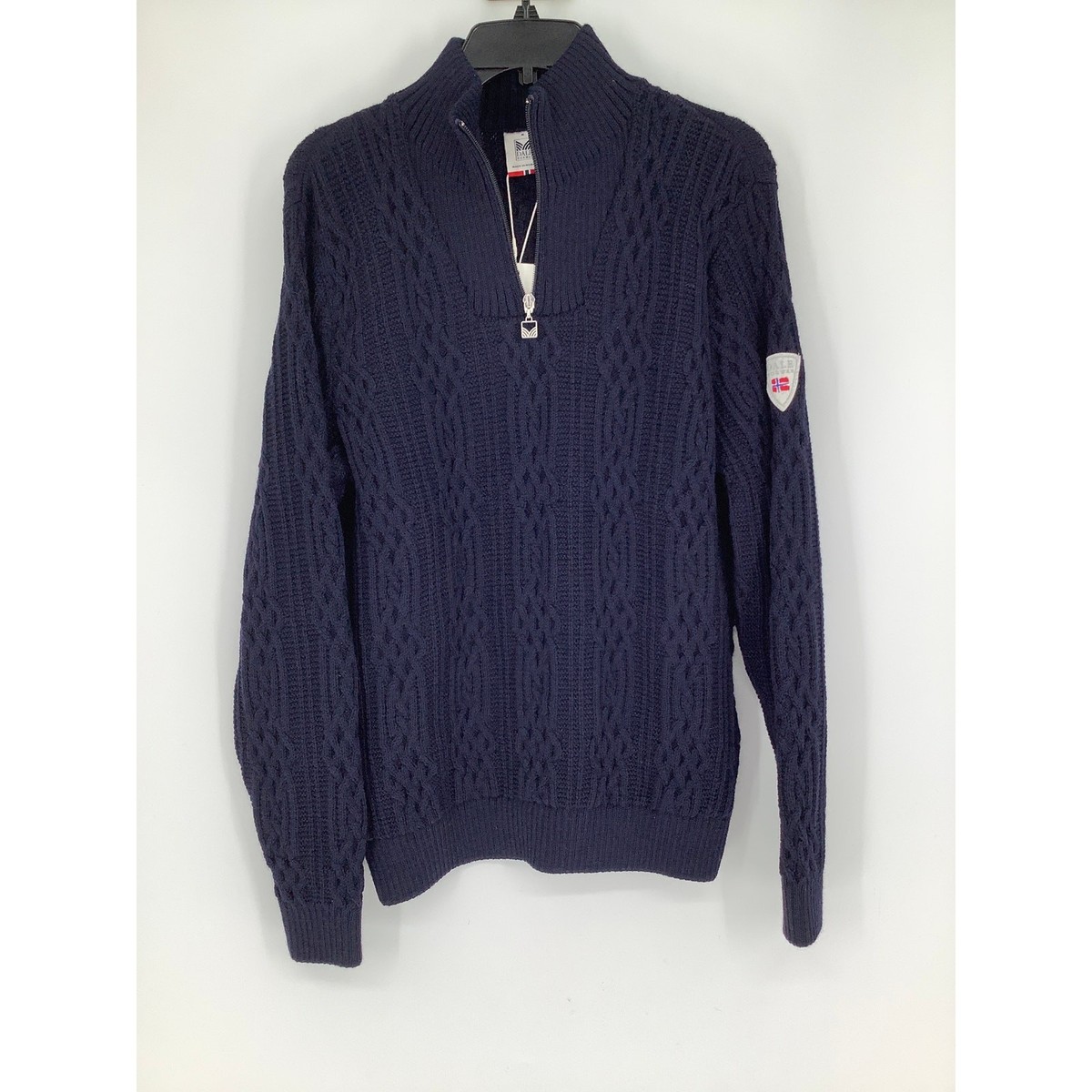 Dale Of Norway Men's Medium Navy Blue Hoven Masc Sweater 1/4 Zip