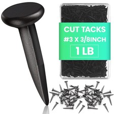 1Lb Upholstery Carpet Tacks Bulk Black Furniture Tacks Box of Hardware Cut Nails