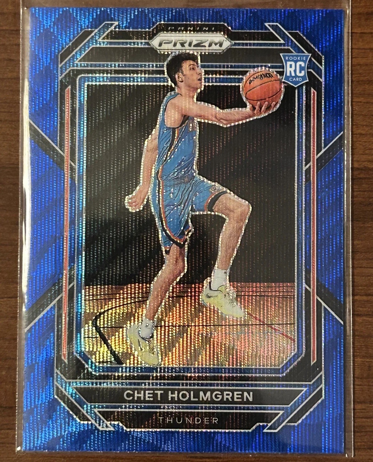 2022-23 Panini Prizm - Chet Holmgren #266 Blue Wave Prizm RC Thunder
