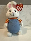 Rare Vintage Retired Ty Beanie Babies Max & Ruby Max Rabbit Bunny Plush Toy 2006