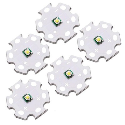 LEDGUHON 5Pcs 3W White 3535 SMD High Power LED Chip with Aluminum Plate 20mm ...