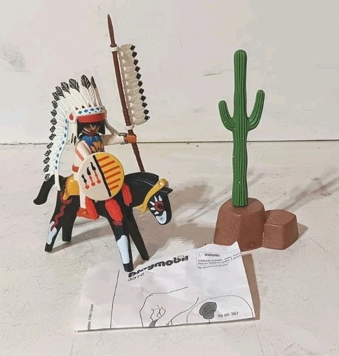 Vintage Playmobil #3876 Mounted Warrior. Ex Cond. No Box