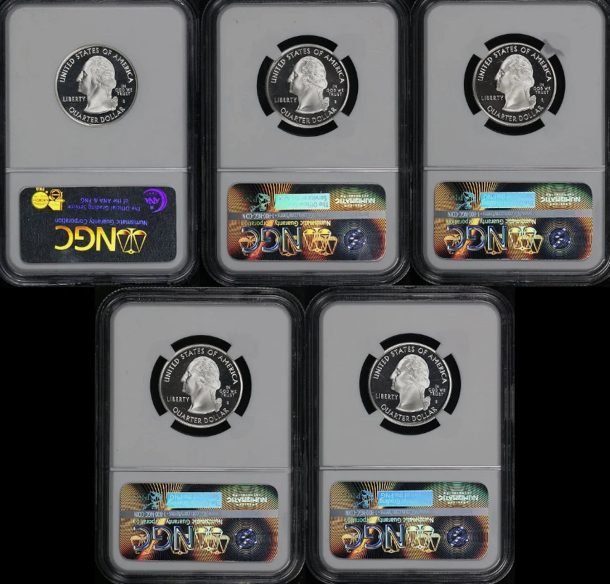2007-S 50 Silver State Quarters Set NGC Proof 69 UC (5 Coins) - Image 2 of 2