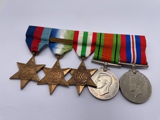 Original World War Two Medal Group Atlantic Star France and Germany Clasp