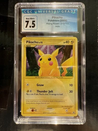 Pokemon Pikachu 2009 Rising Rivals 112/111 Holo CGC 7.5