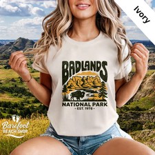 Badlands National Park Comfort Tee Vintage Bison Shirt Men Women