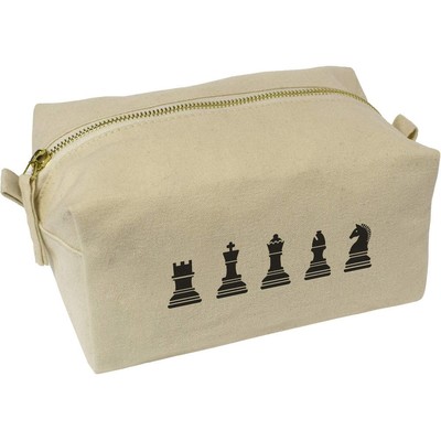 Kulturtasche / Schminkkoffer aus Canvas ''Schachfiguren'' (CS00037849)