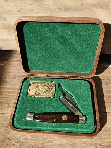 SCHRADE USA FEDERAL DUCK STAMP COMMEMORATIVE KNIFE SET 1994/1995- RARE