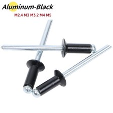 Black Pop Rivets Countersunk Head Open Blind Rivets 2.4mm 3mm 3.2mm 4mm 5mm