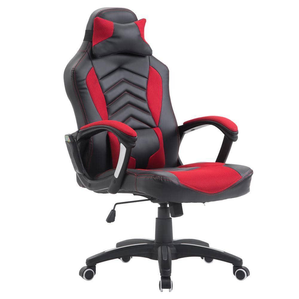 Homcom 921-057RD Portable Massage Computer Gaming Chair Ergo