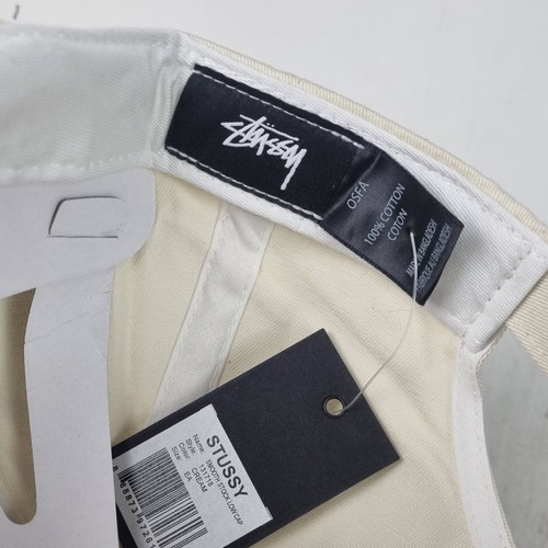 Stüssy Smooth Stock Low Cap, Cream, One Size - Picture 4 of 5
