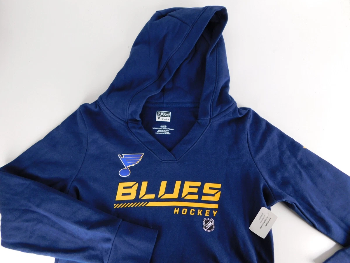 Women's Fanatics Branded Navy St. Louis Blues Authentic Pro Pullover Hoodie