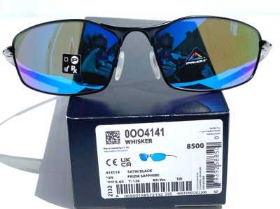 NEW Oakley WHISKER Satin Black PRIZM Sapphire Lens Sunglass 4141