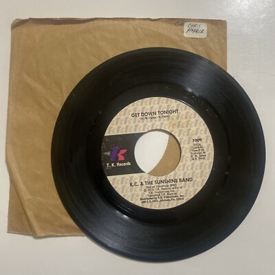 KC & The Sunshine Band Get Down Tonight 45 RPM 7'' TK Records 1009 Disco