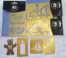 Baby, Boot and Trucks!! Lot of  7 Embossing Templates by Lasting Impressions!!