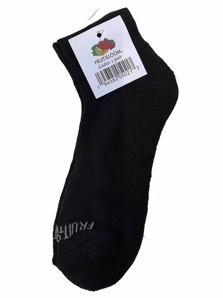 Calcetines al tobillo Fruit of the Loom para mujer y mujer 12 pares NUEVOS CON ETIQUETAS suela acolchada Foto 2 de 4