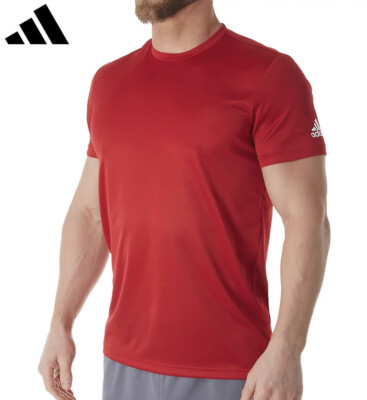 adidas Clima Tech Men Relaxed Short Sleeve Athletic Tee XL Red New