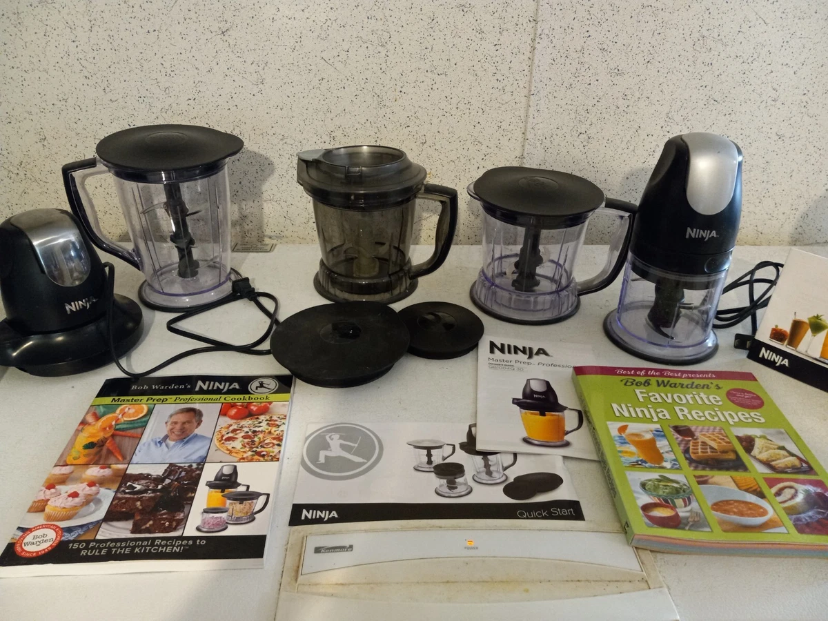 Ninja Master Prep Professional QB1004Q 30, Black, Incl 2 Motors, 2  Cookbooks!