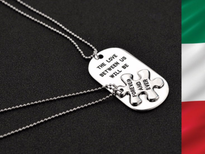 Collana con catena snake e cuori | Kidult