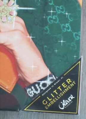 OLIVER GAL CANVAS WALL ART LV GUCCI GLITTER EMBELLISHMENT 16