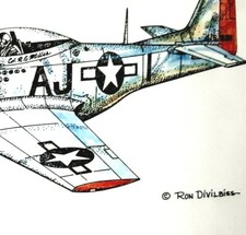 Lot of 2 11 x 9 Framed Airplane Art 5 x 7 Prints KC Artist Ronald Divilbiss