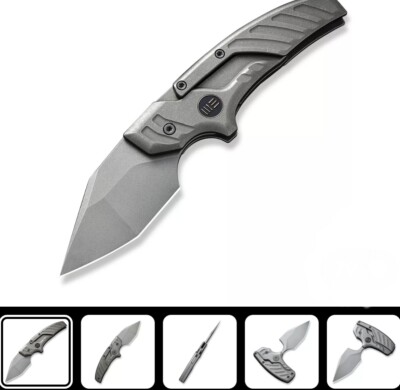 Taschenmesser, Klappmesser ideal für Outdoor, Jagd, in grau mit Holster