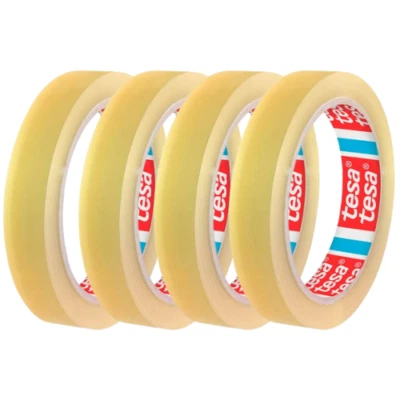 4 x tesa Film Klebefilm Klebeband standard 57208 transparent 19 mm x 66 m