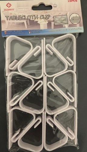Tablecloth Clips 12 X Adjustable Plastic Table Cover Holder/Grips Clips Party - Picture 2 of 3