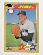 Roger Clemens 1987 Topps #614 MLB Baseball All-Star Insert Card Red Sox
