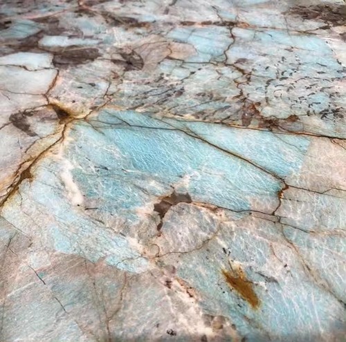 Natural Amazonite Slab Furniture, Healing Crystal Coffee Table Amazonite Counter - Picture 6 of 10
