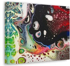 Third Eye Lady Painting Print Gallery Wrap Canvas Acrylic Pour Artist Wall Art 